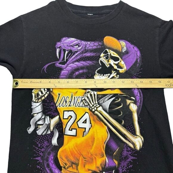 Los Angeles Lakers Kobe Bryant 24 Mamba Skeleton T Shirt Mens S NBA Basketball - Picture 9 of 9